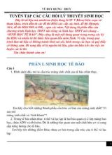 Tuyển tập các câu hỏi lý thuyết Sinh học - Vũ Duy Hưng